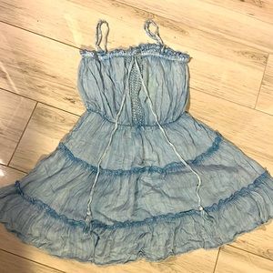 blue denim color dress